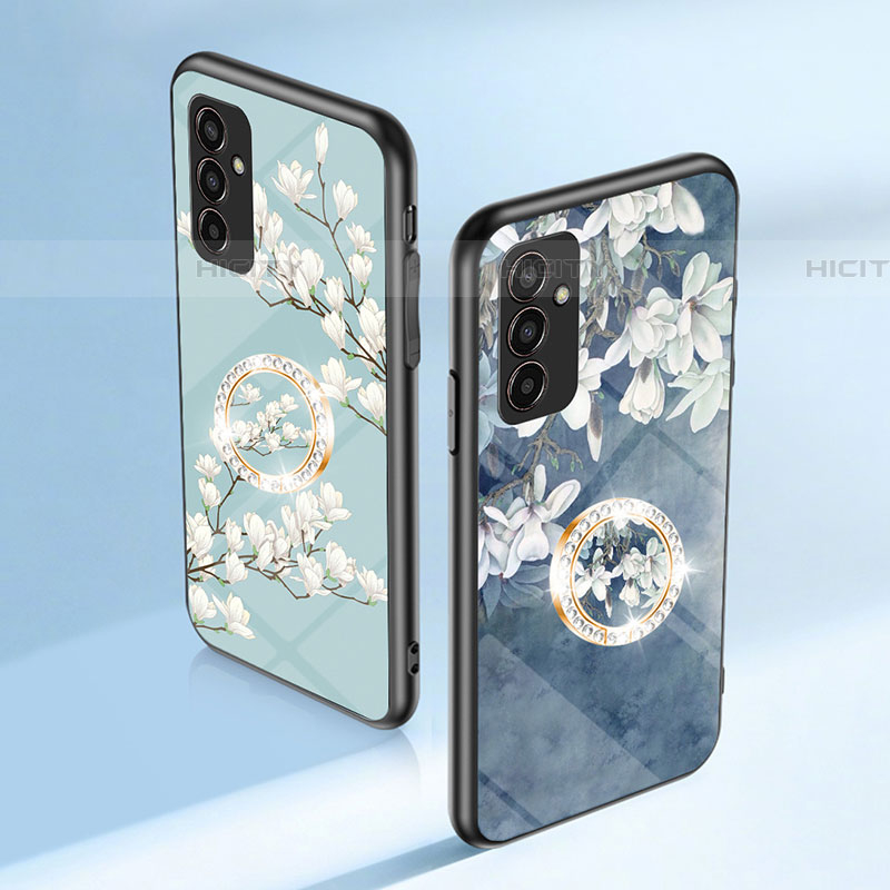 Handyhülle Silikon Hülle Rahmen Schutzhülle Spiegel Blumen S01 für Samsung Galaxy F13 4G