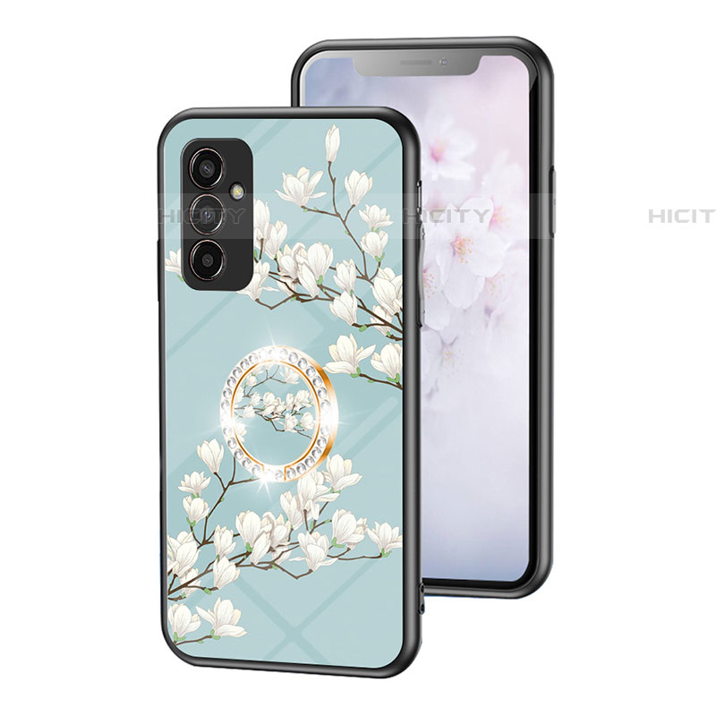 Handyhülle Silikon Hülle Rahmen Schutzhülle Spiegel Blumen S01 für Samsung Galaxy M13 4G groß