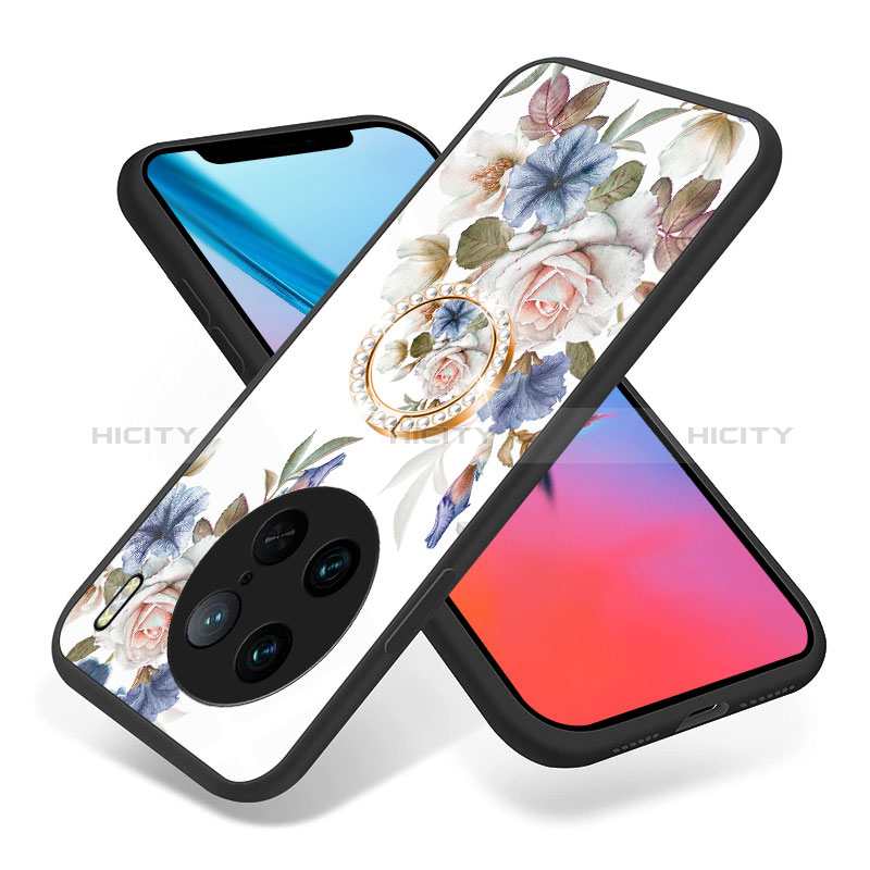 Handyhülle Silikon Hülle Rahmen Schutzhülle Spiegel Blumen S01 für Vivo X90 Pro 5G