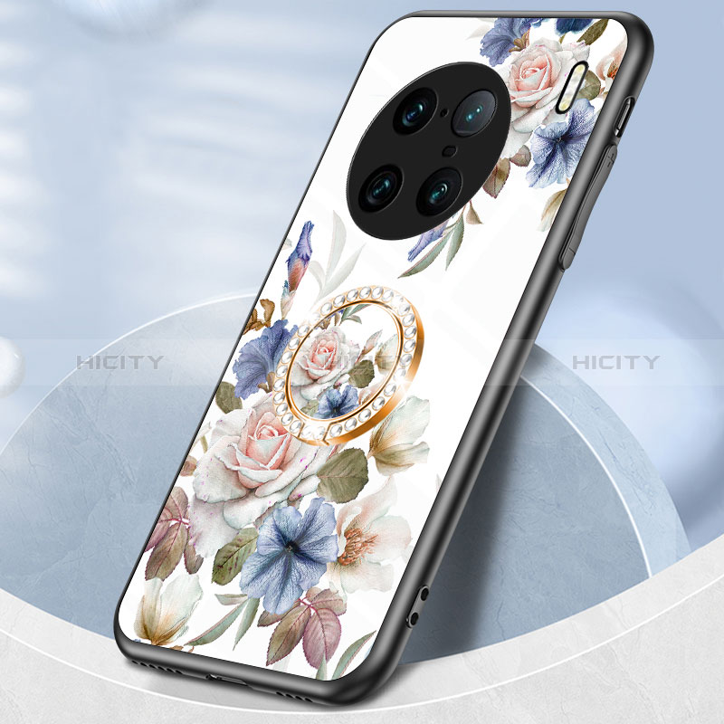 Handyhülle Silikon Hülle Rahmen Schutzhülle Spiegel Blumen S01 für Vivo X90 Pro+ Plus 5G