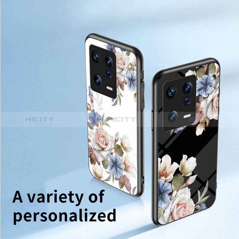 Handyhülle Silikon Hülle Rahmen Schutzhülle Spiegel Blumen S01 für Xiaomi Mi 13 5G