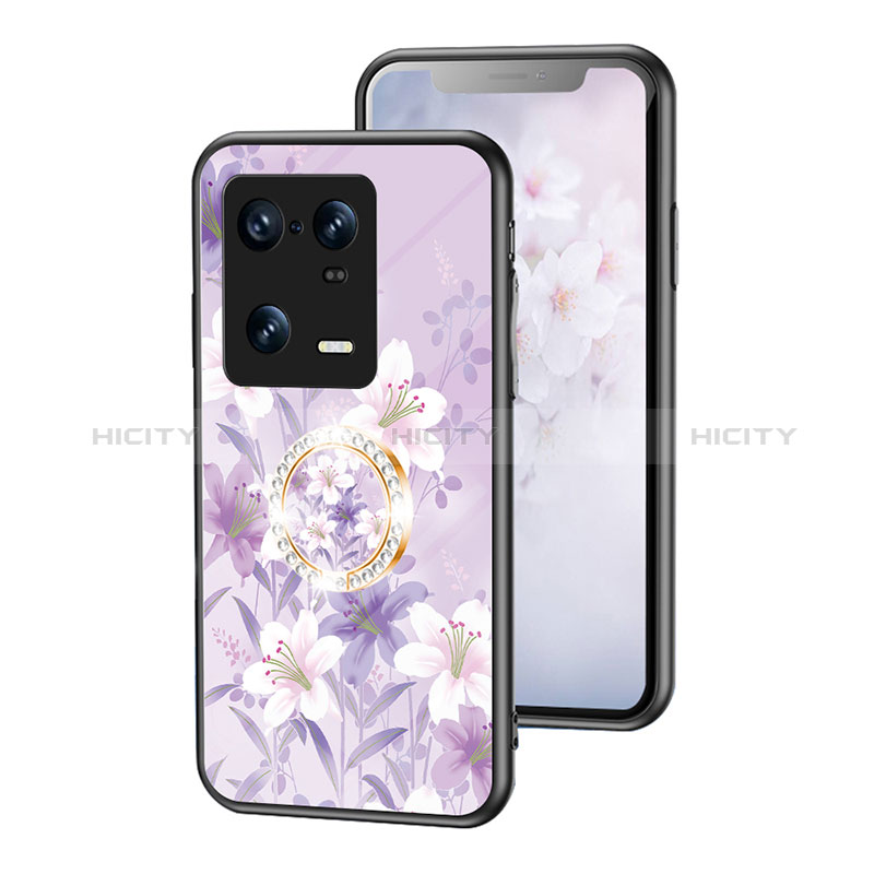 Handyhülle Silikon Hülle Rahmen Schutzhülle Spiegel Blumen S01 für Xiaomi Mi 13 Pro 5G