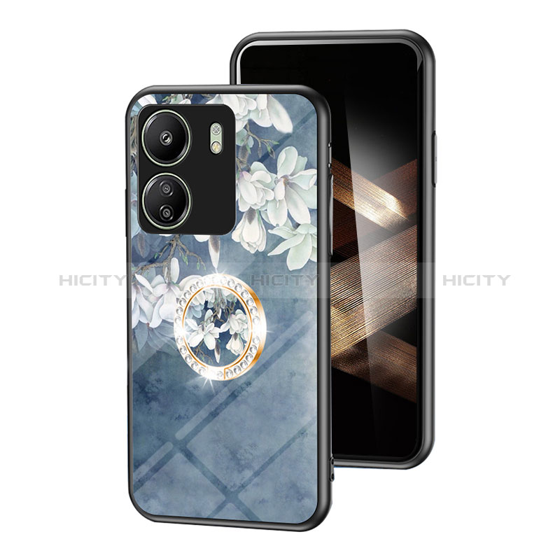 Handyhülle Silikon Hülle Rahmen Schutzhülle Spiegel Blumen S01 für Xiaomi Poco C65