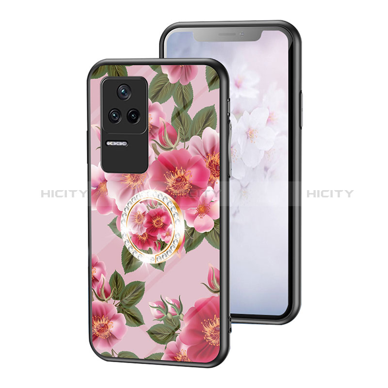 Handyhülle Silikon Hülle Rahmen Schutzhülle Spiegel Blumen S01 für Xiaomi Poco F4 5G groß