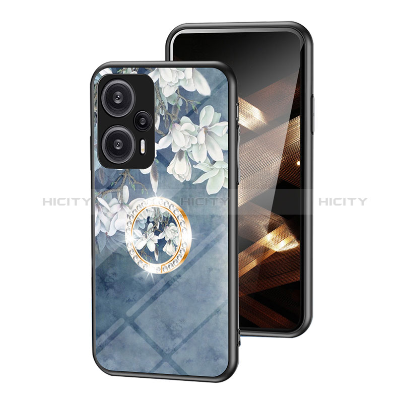 Handyhülle Silikon Hülle Rahmen Schutzhülle Spiegel Blumen S01 für Xiaomi Poco F5 5G