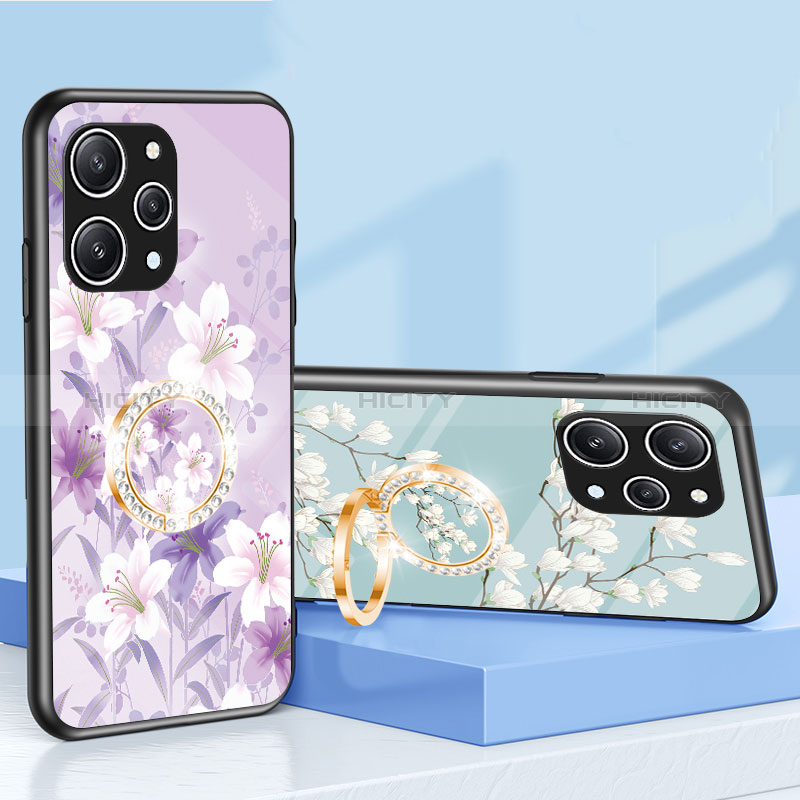 Handyhülle Silikon Hülle Rahmen Schutzhülle Spiegel Blumen S01 für Xiaomi Redmi 12 4G