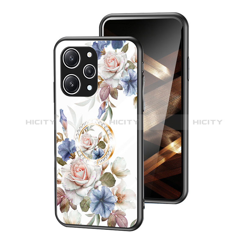 Handyhülle Silikon Hülle Rahmen Schutzhülle Spiegel Blumen S01 für Xiaomi Redmi 12 4G