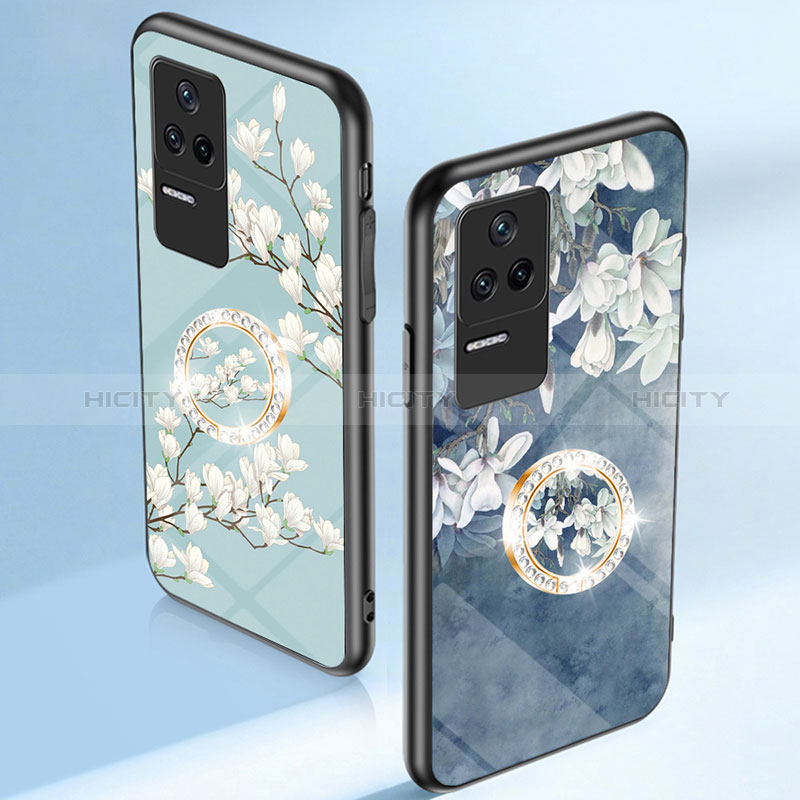 Handyhülle Silikon Hülle Rahmen Schutzhülle Spiegel Blumen S01 für Xiaomi Redmi K40S 5G