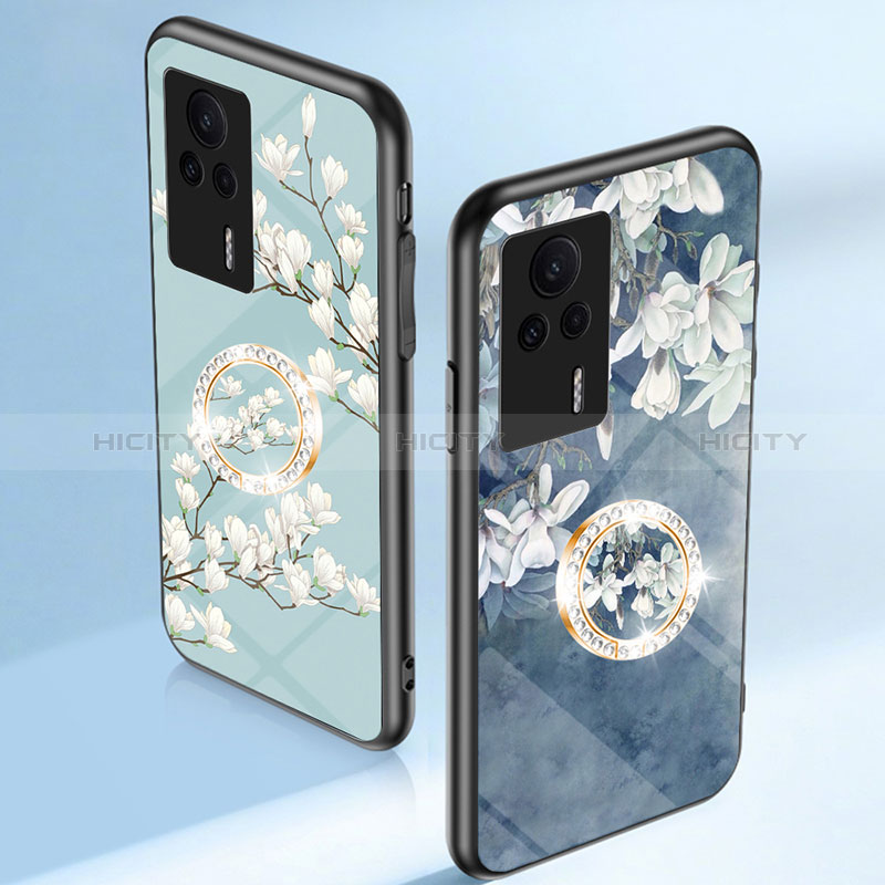 Handyhülle Silikon Hülle Rahmen Schutzhülle Spiegel Blumen S01 für Xiaomi Redmi K60E 5G