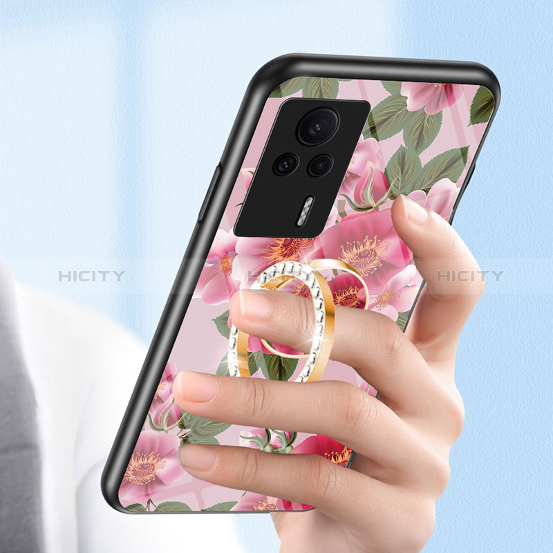 Handyhülle Silikon Hülle Rahmen Schutzhülle Spiegel Blumen S01 für Xiaomi Redmi K60E 5G