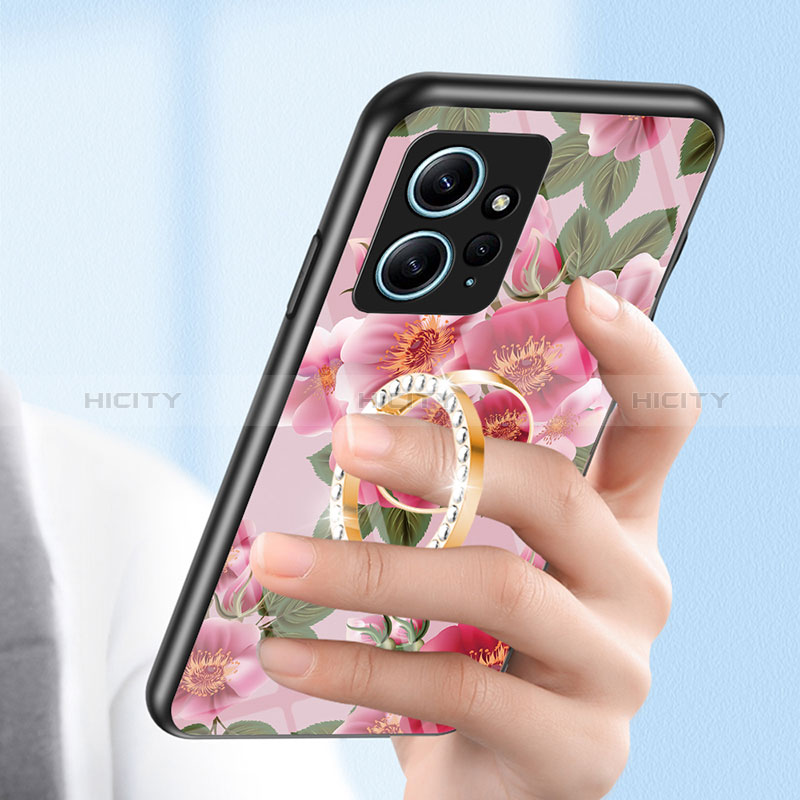 Handyhülle Silikon Hülle Rahmen Schutzhülle Spiegel Blumen S01 für Xiaomi Redmi Note 12 4G