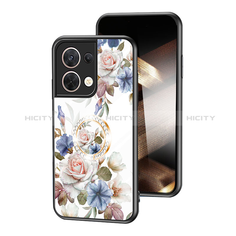 Handyhülle Silikon Hülle Rahmen Schutzhülle Spiegel Blumen S01 für Xiaomi Redmi Note 13 5G groß