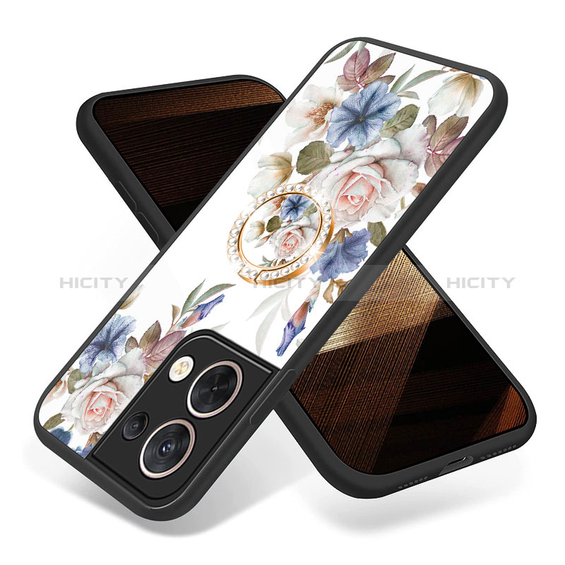 Handyhülle Silikon Hülle Rahmen Schutzhülle Spiegel Blumen S01 für Xiaomi Redmi Note 13 5G groß