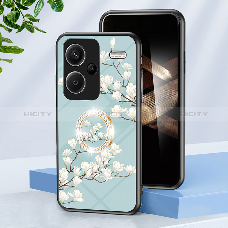 Handyhülle Silikon Hülle Rahmen Schutzhülle Spiegel Blumen S01 für Xiaomi Redmi Note 13 Pro+ Plus 5G