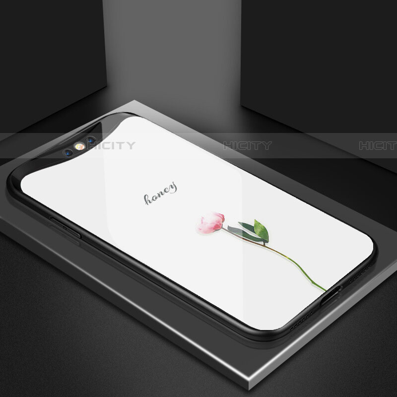 Handyhülle Silikon Hülle Rahmen Schutzhülle Spiegel Blumen S02 für Oppo Find X