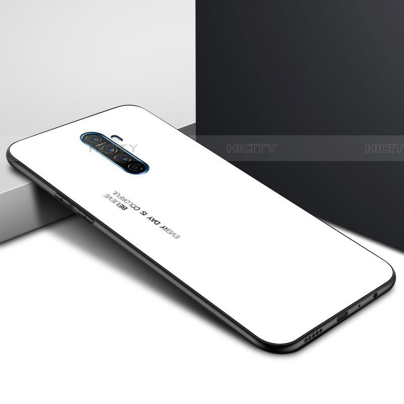 Handyhülle Silikon Hülle Rahmen Schutzhülle Spiegel Modisch Muster für Realme X2 Pro Weiß Plus