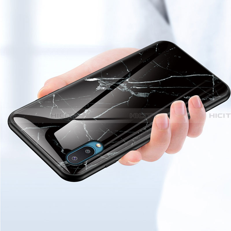 Handyhülle Silikon Hülle Rahmen Schutzhülle Spiegel Modisch Muster für Samsung Galaxy A02 groß