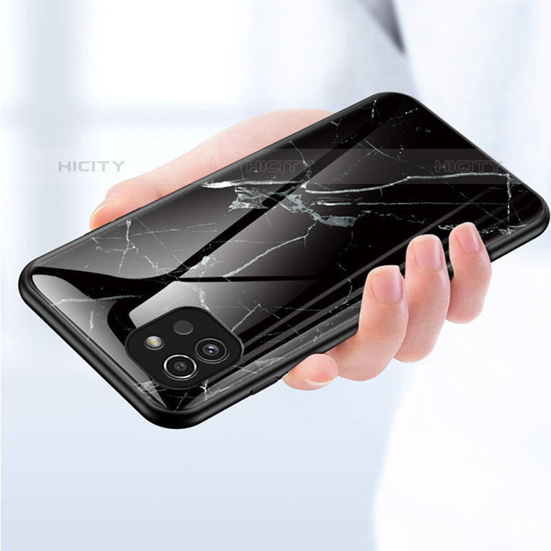 Handyhülle Silikon Hülle Rahmen Schutzhülle Spiegel Modisch Muster für Samsung Galaxy A03 groß
