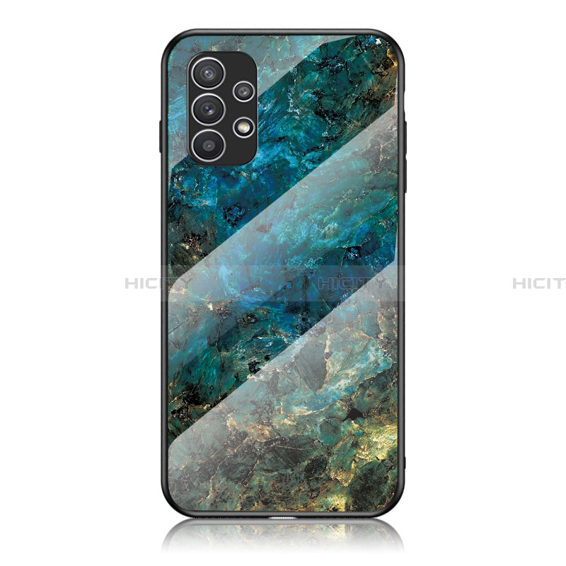 Handyhülle Silikon Hülle Rahmen Schutzhülle Spiegel Modisch Muster für Samsung Galaxy A23 4G Blau