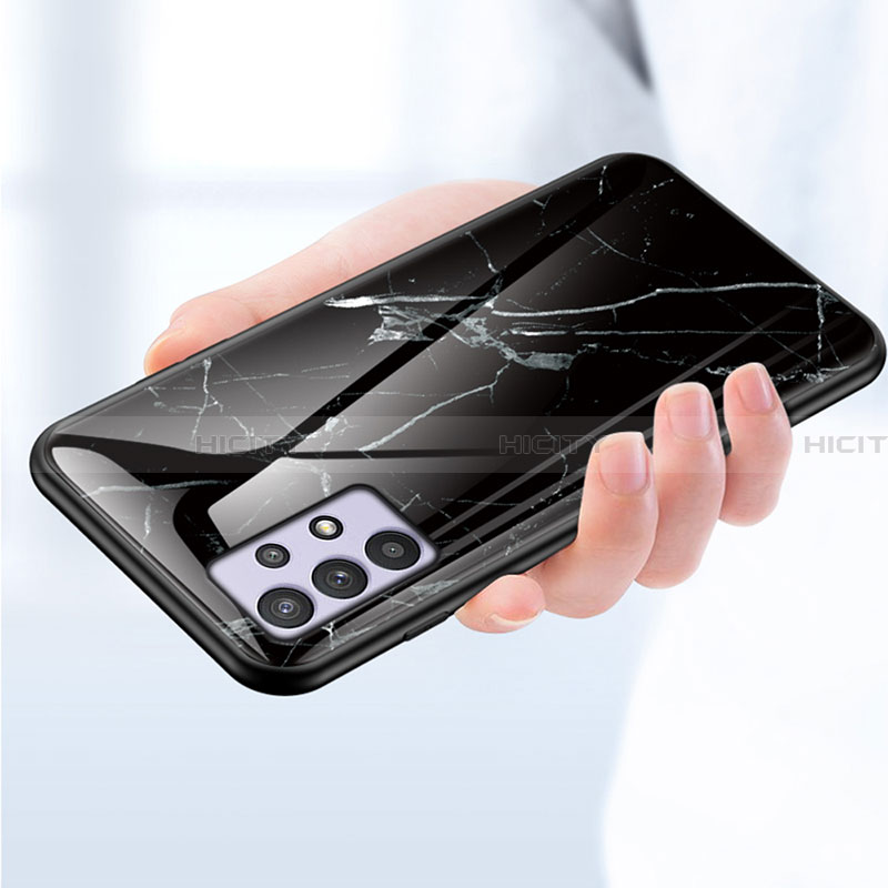 Handyhülle Silikon Hülle Rahmen Schutzhülle Spiegel Modisch Muster für Samsung Galaxy A32 5G groß