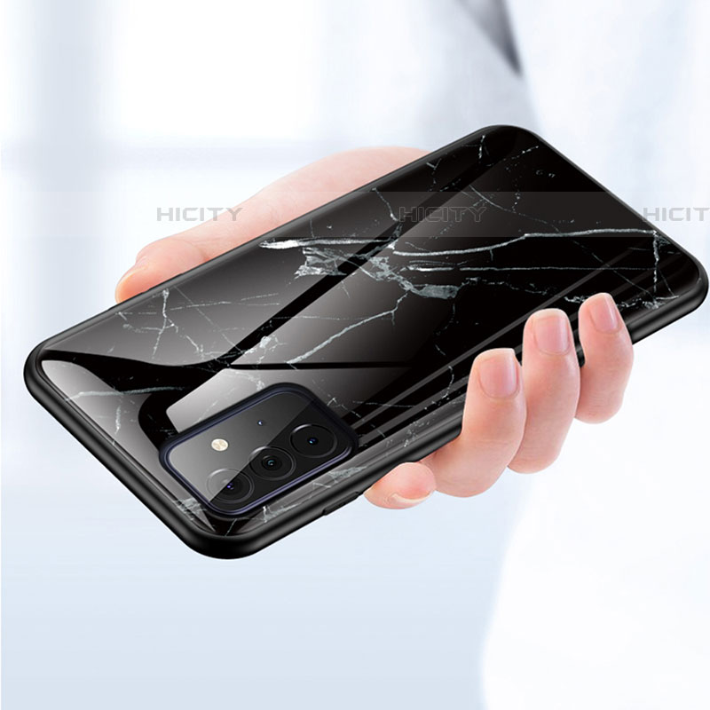 Handyhülle Silikon Hülle Rahmen Schutzhülle Spiegel Modisch Muster für Samsung Galaxy A72 4G groß
