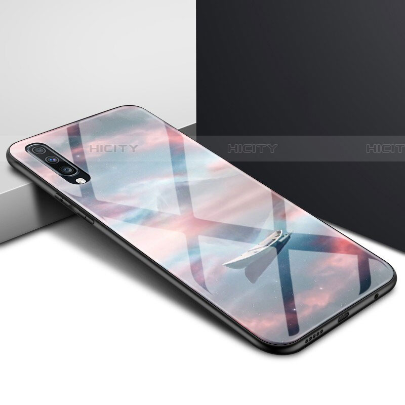 Handyhülle Silikon Hülle Rahmen Schutzhülle Spiegel Modisch Muster für Samsung Galaxy A90 5G groß