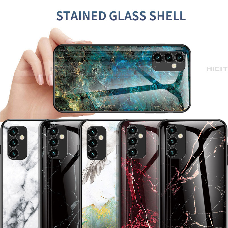 Handyhülle Silikon Hülle Rahmen Schutzhülle Spiegel Modisch Muster für Samsung Galaxy F23 5G groß