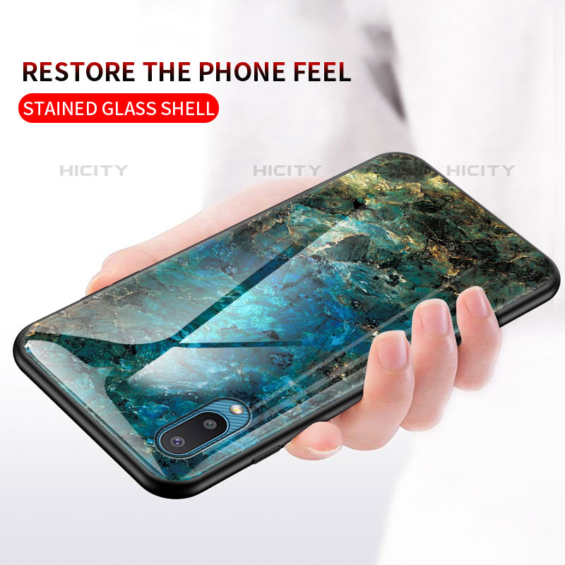 Handyhülle Silikon Hülle Rahmen Schutzhülle Spiegel Modisch Muster für Samsung Galaxy M02