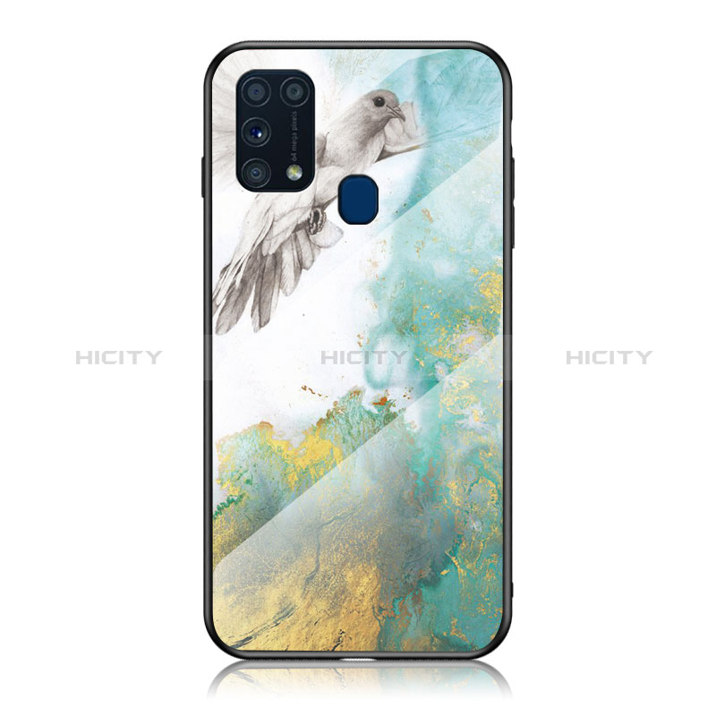 Handyhülle Silikon Hülle Rahmen Schutzhülle Spiegel Modisch Muster für Samsung Galaxy M31 Prime Edition Grün