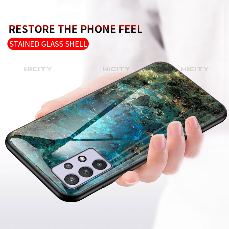 Handyhülle Silikon Hülle Rahmen Schutzhülle Spiegel Modisch Muster für Samsung Galaxy M32 5G