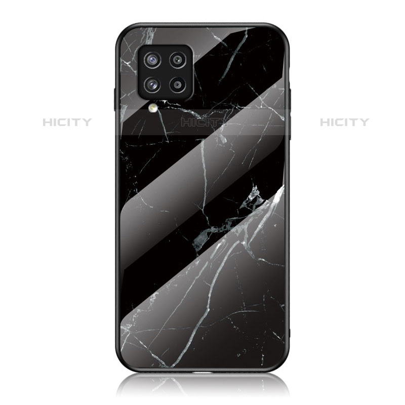 Handyhülle Silikon Hülle Rahmen Schutzhülle Spiegel Modisch Muster für Samsung Galaxy M42 5G Schwarz Plus