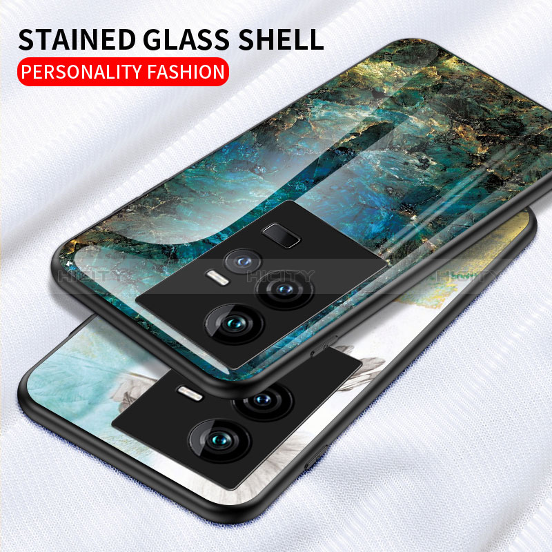 Handyhülle Silikon Hülle Rahmen Schutzhülle Spiegel Modisch Muster für Vivo iQOO 11 5G groß