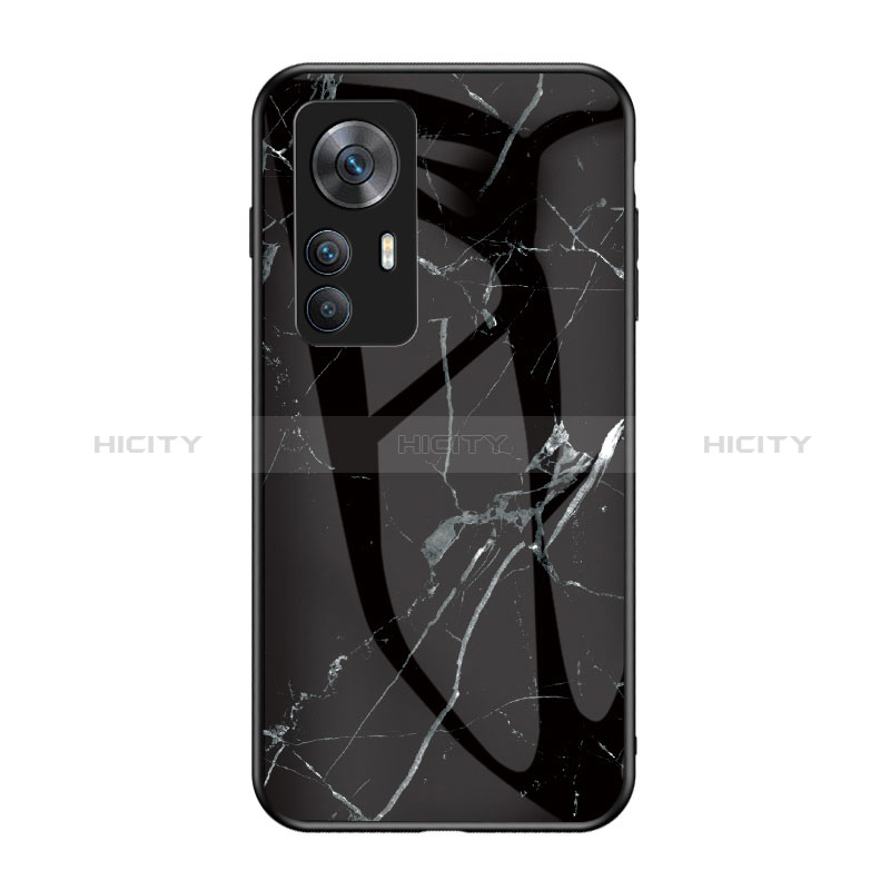 Handyhülle Silikon Hülle Rahmen Schutzhülle Spiegel Modisch Muster für Xiaomi Mi 12T 5G Schwarz