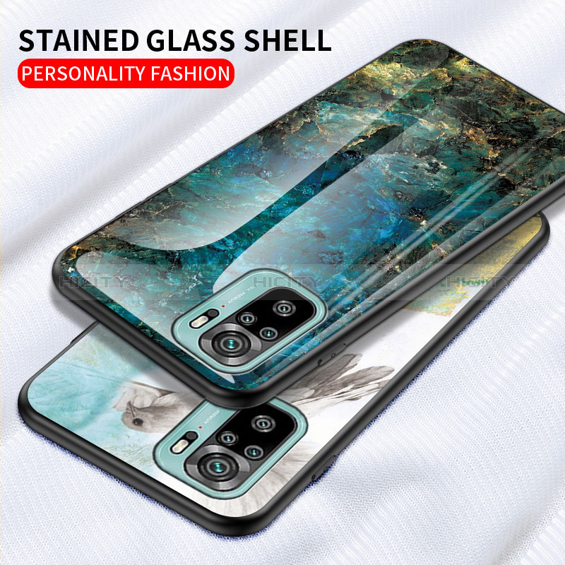 Handyhülle Silikon Hülle Rahmen Schutzhülle Spiegel Modisch Muster für Xiaomi Poco M5S groß