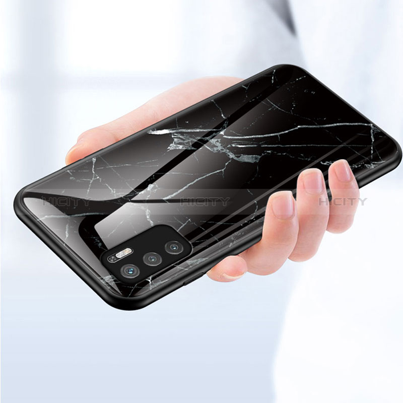 Handyhülle Silikon Hülle Rahmen Schutzhülle Spiegel Modisch Muster für Xiaomi Redmi Note 10 5G groß