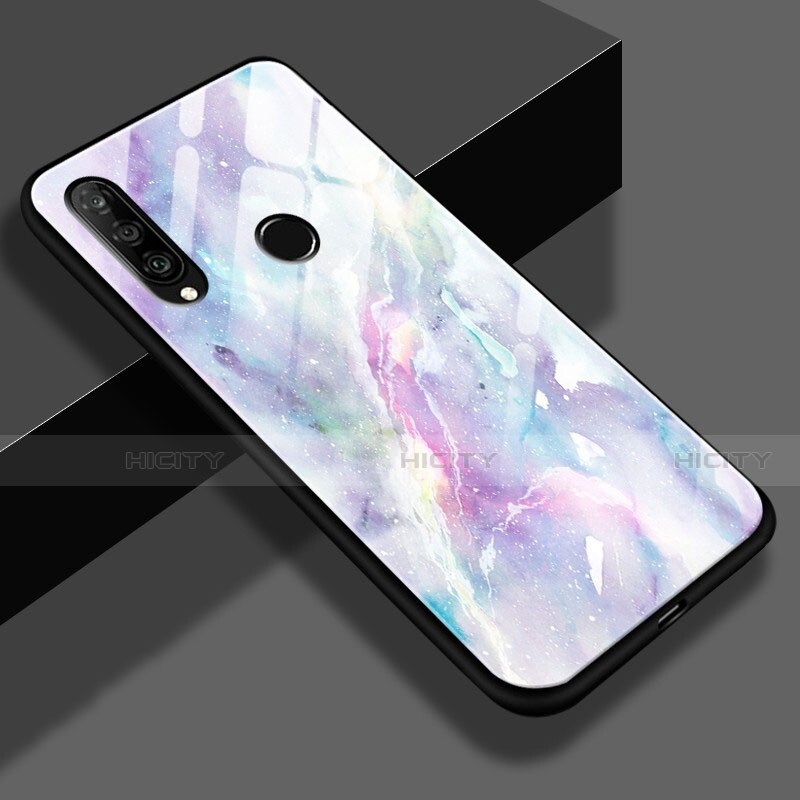 Handyhülle Silikon Hülle Rahmen Schutzhülle Spiegel Modisch Muster K01 für Huawei P30 Lite New Edition