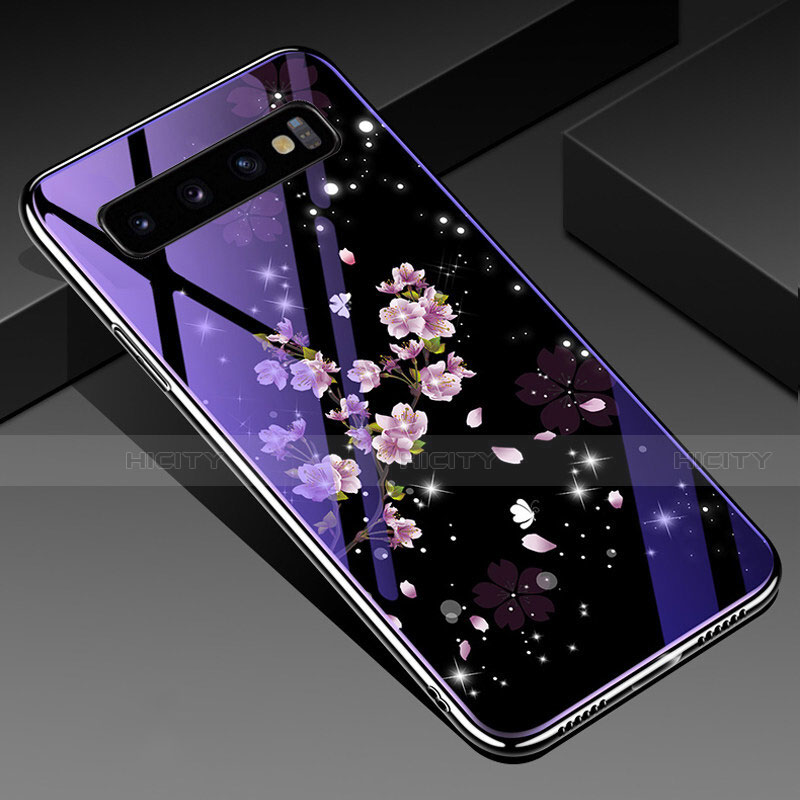 Handyhülle Silikon Hülle Rahmen Schutzhülle Spiegel Modisch Muster K01 für Samsung Galaxy S10 Plus