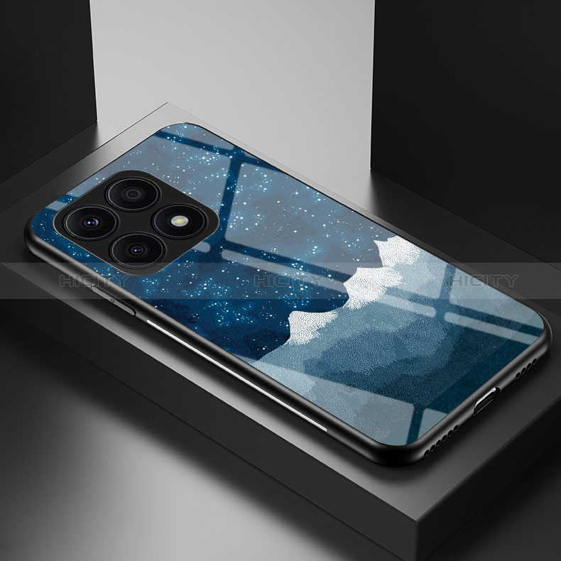 Handyhülle Silikon Hülle Rahmen Schutzhülle Spiegel Modisch Muster LS1 für Huawei Honor X6 5G Blau Plus