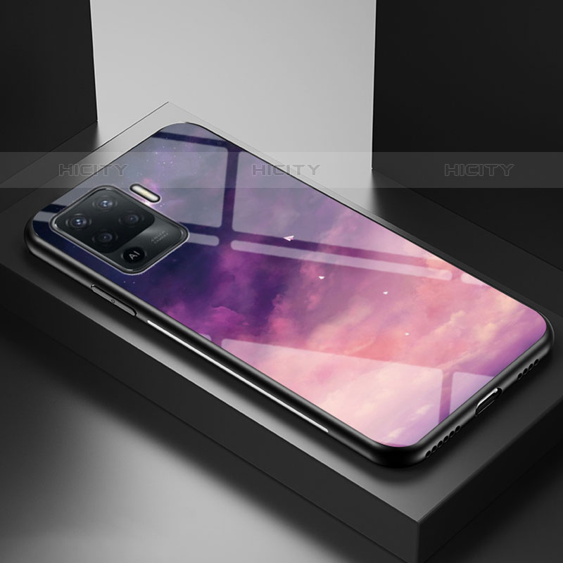 Handyhülle Silikon Hülle Rahmen Schutzhülle Spiegel Modisch Muster LS1 für Oppo F19 Pro