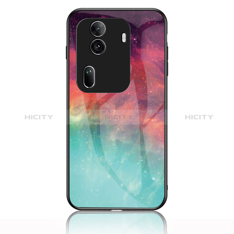 Handyhülle Silikon Hülle Rahmen Schutzhülle Spiegel Modisch Muster LS1 für Oppo Reno11 Pro 5G groß