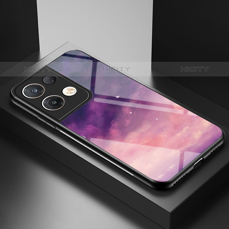 Handyhülle Silikon Hülle Rahmen Schutzhülle Spiegel Modisch Muster LS1 für Oppo Reno8 Pro 5G