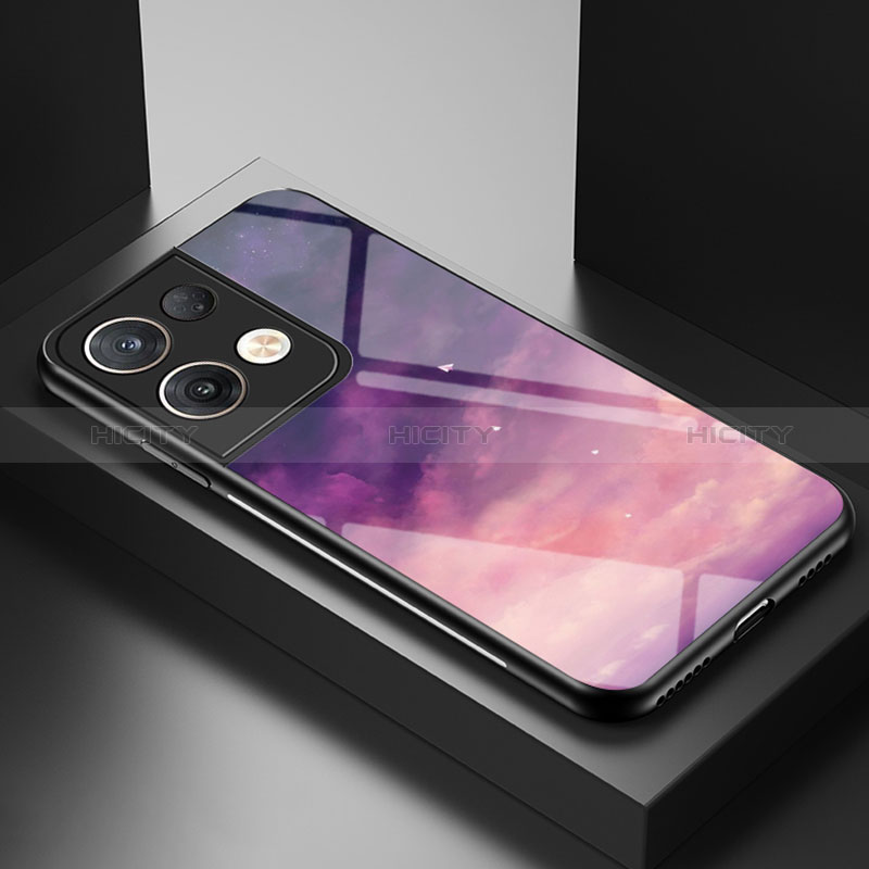 Handyhülle Silikon Hülle Rahmen Schutzhülle Spiegel Modisch Muster LS1 für Oppo Reno9 Pro+ Plus 5G