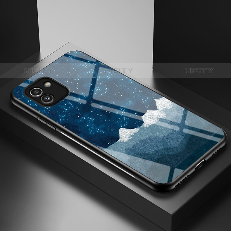 Handyhülle Silikon Hülle Rahmen Schutzhülle Spiegel Modisch Muster LS1 für Samsung Galaxy A03 groß