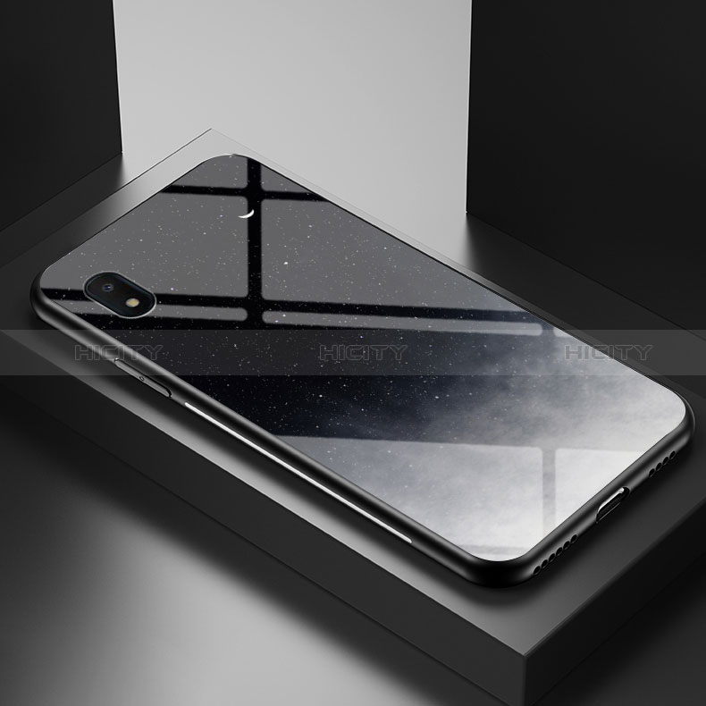 Handyhülle Silikon Hülle Rahmen Schutzhülle Spiegel Modisch Muster LS1 für Samsung Galaxy A10e Grau Plus
