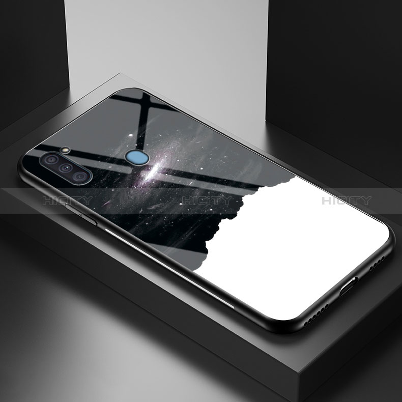 Handyhülle Silikon Hülle Rahmen Schutzhülle Spiegel Modisch Muster LS1 für Samsung Galaxy A11 groß