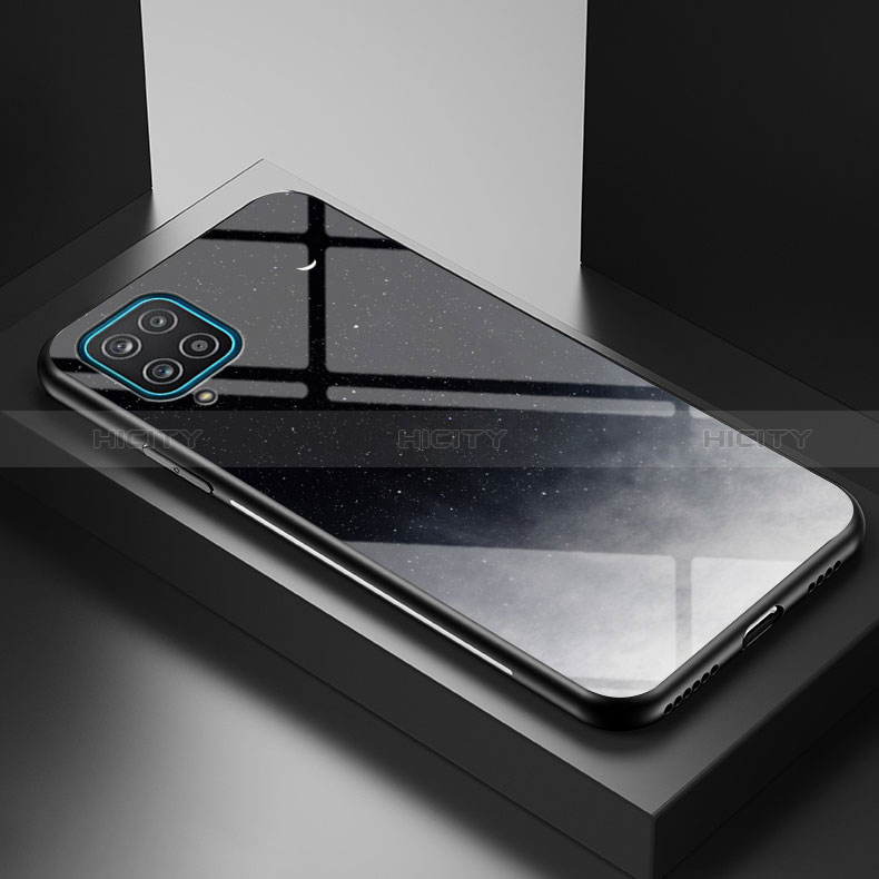 Handyhülle Silikon Hülle Rahmen Schutzhülle Spiegel Modisch Muster LS1 für Samsung Galaxy A12 groß