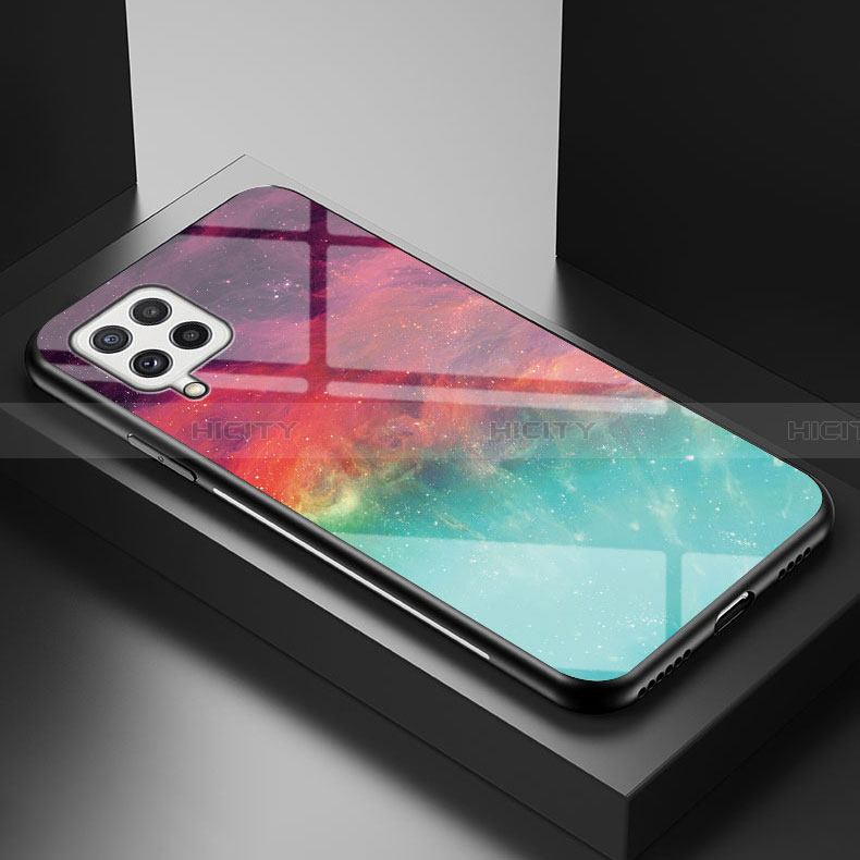 Handyhülle Silikon Hülle Rahmen Schutzhülle Spiegel Modisch Muster LS1 für Samsung Galaxy A22 4G groß