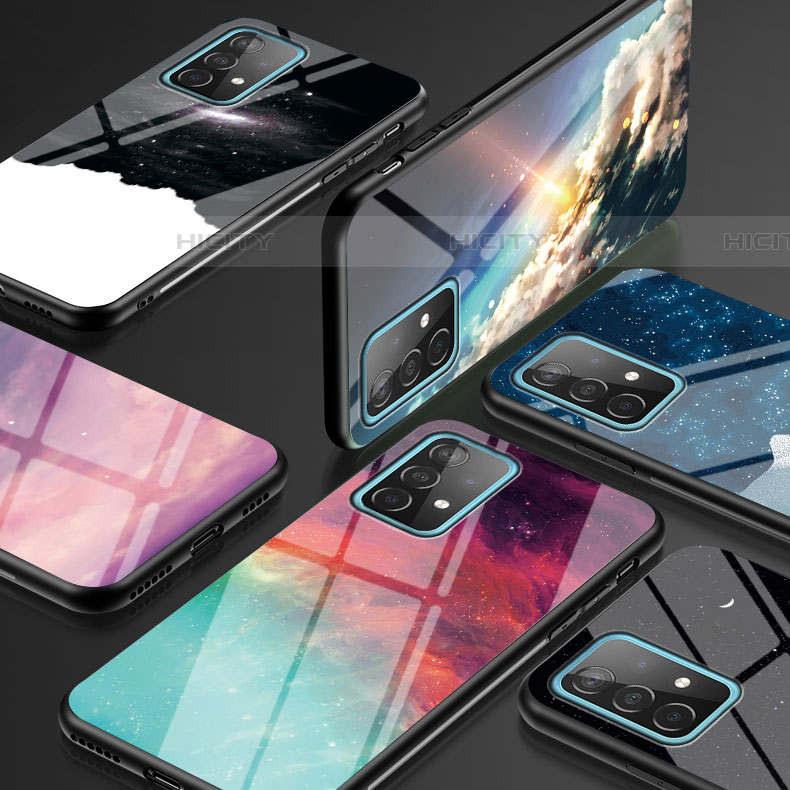 Handyhülle Silikon Hülle Rahmen Schutzhülle Spiegel Modisch Muster LS1 für Samsung Galaxy A52 5G groß