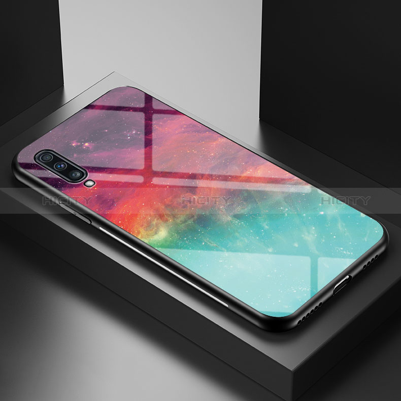 Handyhülle Silikon Hülle Rahmen Schutzhülle Spiegel Modisch Muster LS1 für Samsung Galaxy A70S groß