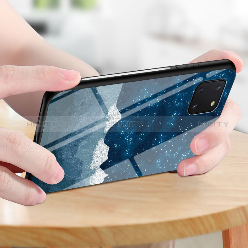 Handyhülle Silikon Hülle Rahmen Schutzhülle Spiegel Modisch Muster LS1 für Samsung Galaxy A81